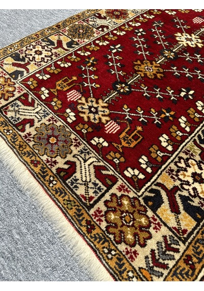 El Dokuma Sıfır Yahyalı Halısı Seccade 84x146 Kök Boya Namazlık