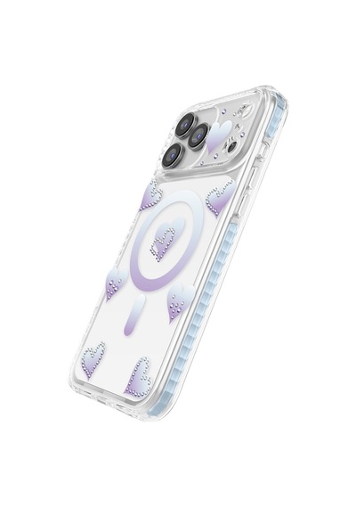 İphone 17 Pro Max Uyumlu Kılıf M-safe Şarj Özellikli Zore Paris Elvo Sert Pc Kapak Mavi