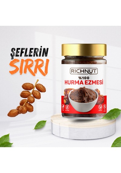 %100 Doğal Hurma Ezmesi 400 Gr Katkısız Hurma Püresi