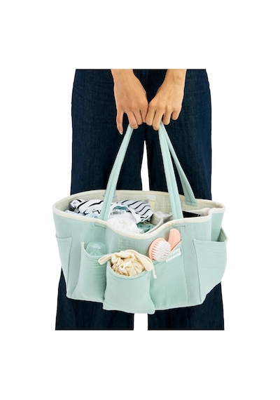 Miniboni Müslin Anne Organizer Çanta - Yeşil Standart Yeşil