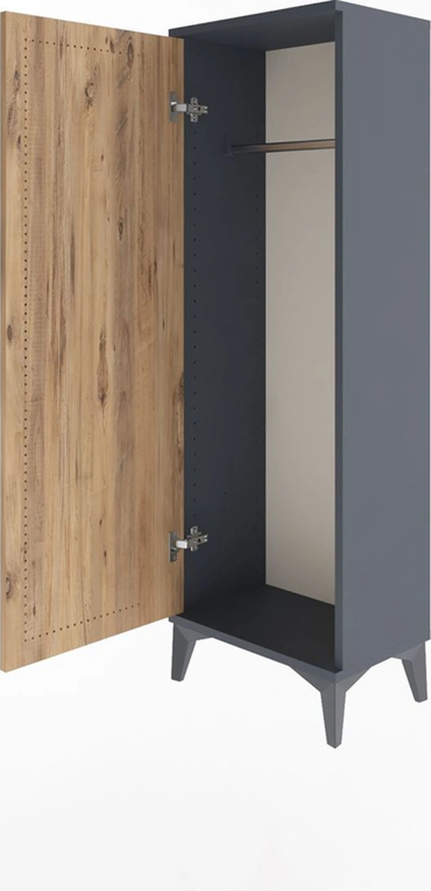 Arges Dolap Tek Kapaklı Tek Askılı 44x30x134 Antrasit-çam Antrasit Arges Dolap Tek Kapaklı Tek Askılı 44x30x134 Antrasit-çam Antrasit
