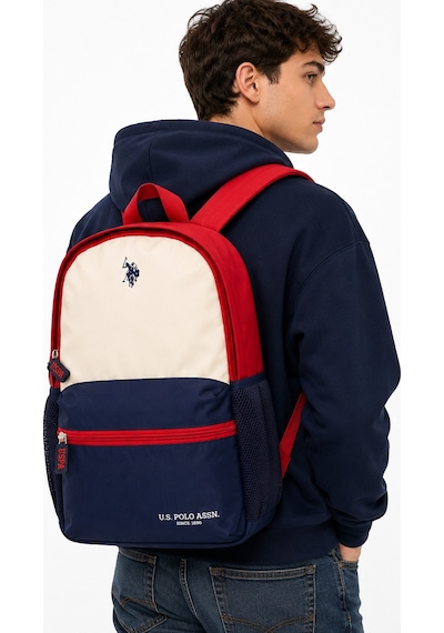 U.s. Polo Assn. Unisex Sırt Ve Okul Çantası Plcan26114 Lacivert Kırmızı Krem