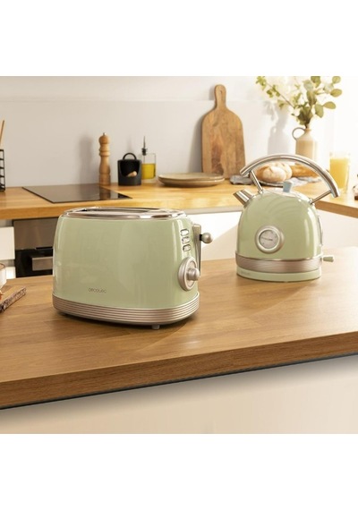 Cecotec Toast Taste 800 Vintage Light Green Retro 850 W Ekmek Kızartma Makinesi