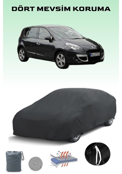 Siyah, Renault Grand Scenıc 3, Araba Brandası, Oto Örtüsü, Araba Çadırı Siyah
