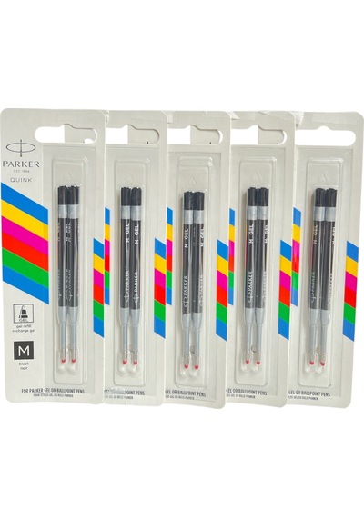 Parker Jel Kalem Refill Plastik Gövde 2'li Blister 12 Adet M Uç Siyah