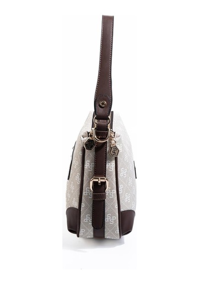 Silver Polo Sp1269 Kadın Omuz Çantası Monogram Taş-kahve