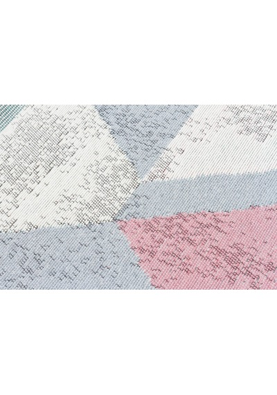 Blue Pınk Yıkanabilir Çift Taraflı Modern Desenli Dokuma Kilim Blue Pınk Yıkanabilir Çift Taraflı Modern Desenli Dokuma Kilim
