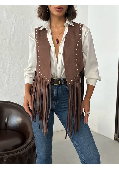 Verymoda Suni Kürk Mont Şık Ve Modern Kışlık Dış Giyim Vmf1806 Kahve