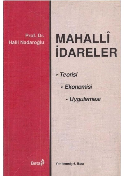 Mahalli Idareler - Teorisi - Ekonomisi - Uygulaması 509897339