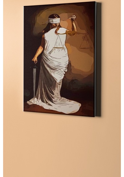 Webstyle Sayılarla Boyama Seti Kasnaklı Adaletin Dengesi 50 X 65 Cm