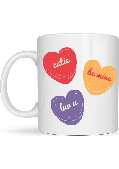 Cutie Be Mine Lyk U Porselen Kupa Model 9 - Sevgiliye Özel Tatlı Tasarım Diğer