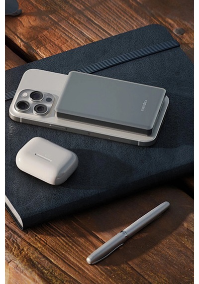 Alupac 10k 10.000 Mah 20w Type-c Ve 15w Kablosuz Şarj Çıkışlı Pd Hızlı Şarj Powerbank - Koyu Gri