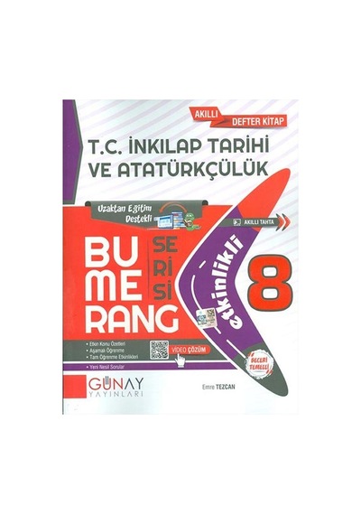 8. Sınıf Bumerang Etkinlikli T.C. İnkılap Tarihi ve Atatürkçülük G