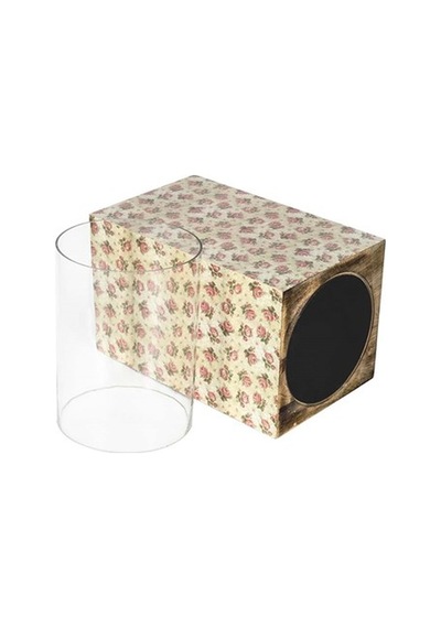 Vitale Şiva Çiçek Desenli Krem Mumluk 18X31 CM Ak.Fq0024-K