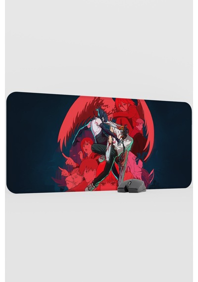 Chainsaw Man Anime V1 - 90x40 Xxl Gaming Kauçuk Kaymaz Taban Mouse Pad Fare Altlığı