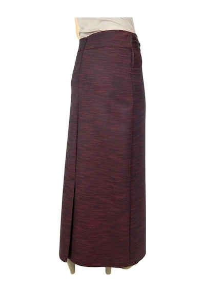 Ermanlar Kadın Bordo Kumaş Uzun Etek Erm157-Bordo-38 Bordo