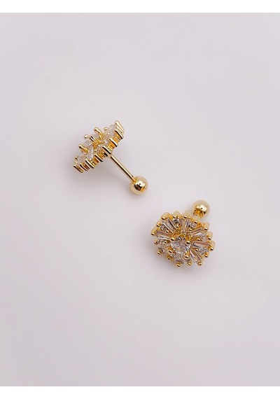 Lexroo Taşlı Kar Tanesi Figürlü Kıkırdak Helix Tragus Piercing 1a Diğer