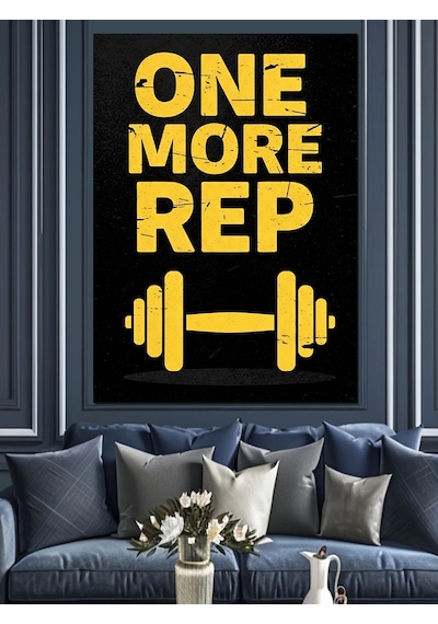 Ahşap Tablo Halter Kaldıran Güçlü Motivasyon
