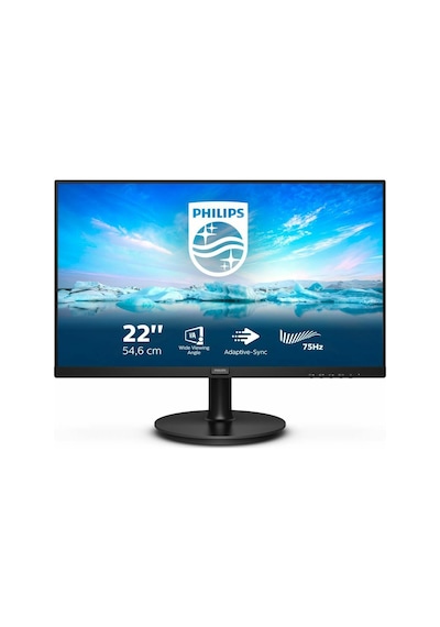 Philips V-Line 222V8LA/00 21.5" 4 MS 75 Hz W-LED FHD VA Monitör