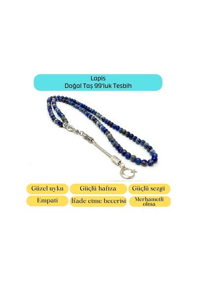 Yıldız Doğal Taş Lapis Lazuli 6mm 99luk Doğal Taş Tesbih