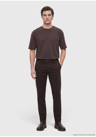 Ramsey Mürdüm Düz Dokuma Jogging Fit Casual Pantolon mürdüm damson Color