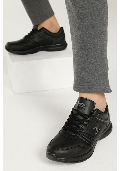 Kinetix Mıton Pu Günlük Yüksek Taban Unisex Spor Ayakkabı Yürüyüş Siyah