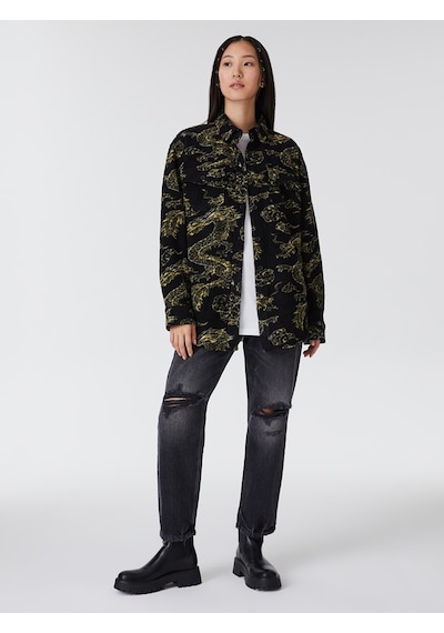 Loose Fit Kadın Ceket Siyah