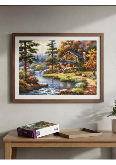 Dağ Evi Ve Güne Merhaba İkili Set - 1000 + 500 Parça İkili Puzzle Seti