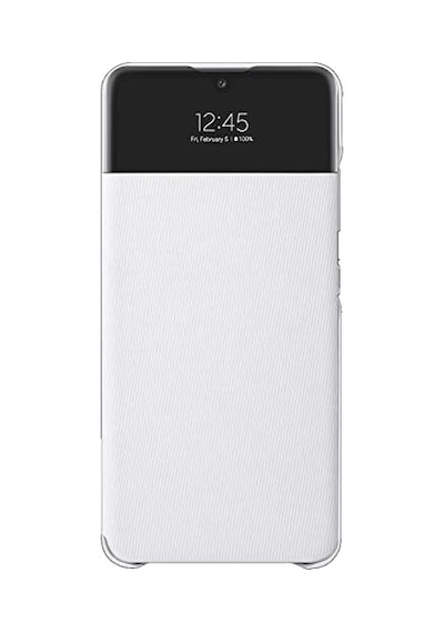Galaxy A32 S View Akıllı Kılıf Kapaklı Cüzdan, Beyaz Ef-ea325p 50 x 22
