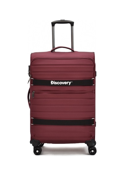 Discovery Orta Boy Kumaş Valiz Körüklü Ultra Hafif Sessiz 8 Tekerlek Geniş Hacim Bordo Dsc-720