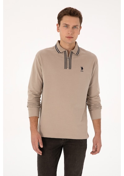 U.s. Polo Assn. Erkek Koyu Bej Sweatshirt 50308927-vr088 Koyu Bej