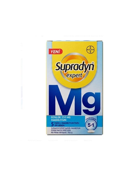 Expert Kapsül 5 Farklı Magnezyum İçeren Takviye Edici Gıda