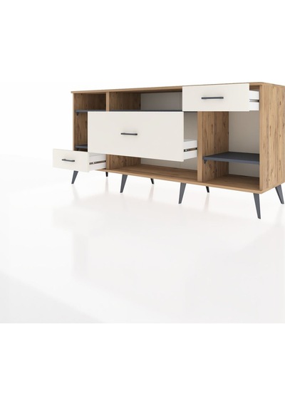 Hyperion Konsol 4 Raflı 3 Çekmeceli 176x44x83 Çam-antrasit/aytaşı Antrasit/aytaşı Hyperion Konsol 4 Raflı 3 Çekmeceli 176x44x83 Çam-antrasit/aytaşı Antrasit/aytaşı