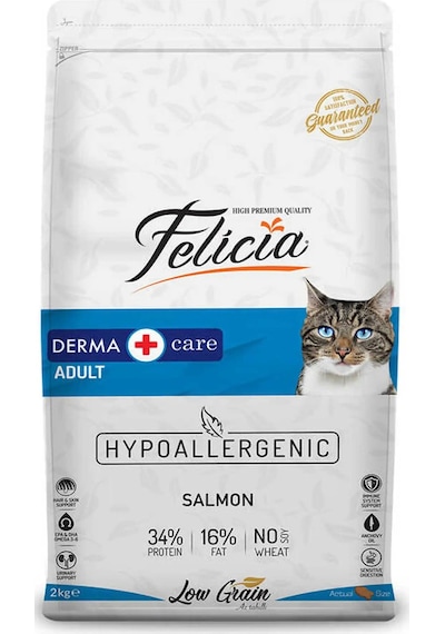 Felicia Hipoalerjenik Somonlu Düşük Tahıllı Yetişkin Kedi Maması 2 KG
