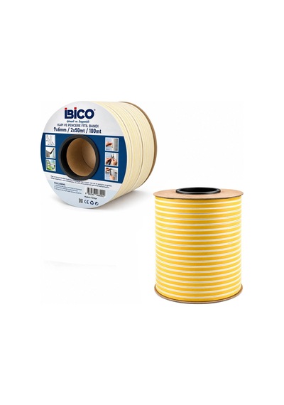 Beyaz 2x50 100mt Bobin Fitil Kapı - Pencere Bant D Profil 9x6mm Bandı 5580 Diğer