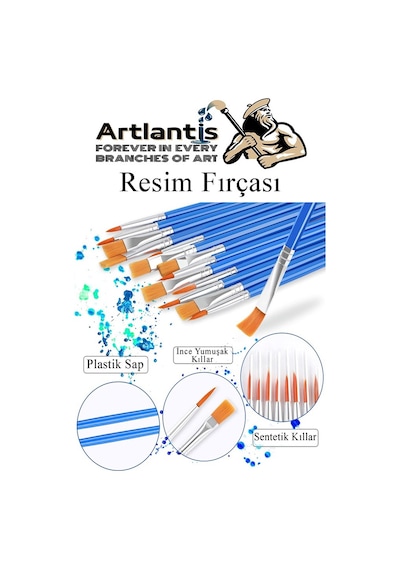 Ahşap Boyası 10 Renk 20ml 1 Paket Südor 10 Lu Ahşap Boya Yüksek Kapatıcılık Kesik Uçlu Sünger Fırça Canlı Renk