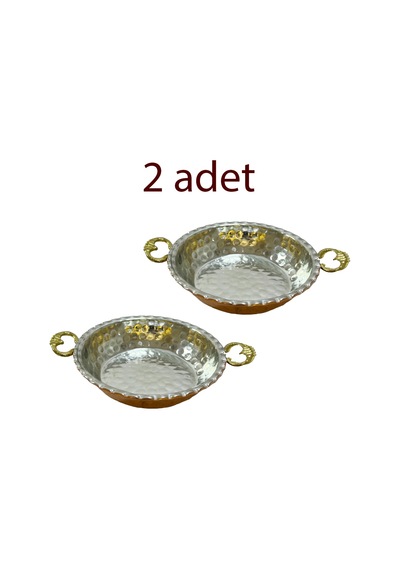2 Adet Bakır Mini Kahvaltılık Bakır