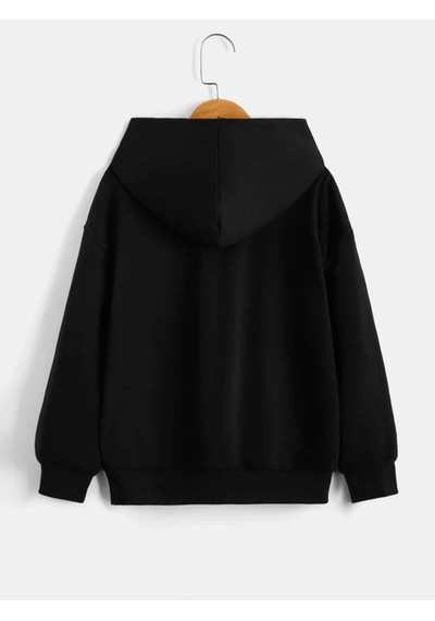 Startmore Siyah Unisex Kadın/erkek Adventure Renkli Oversize Kapüşonlu