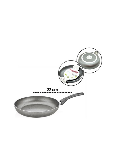Papilla Fred 22 Cm Maxi Granit Tava - Tek Saplı Gri Kırçıllı Brkt-712272- 6'li Paket Diğer