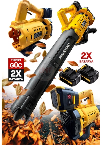 Süper Güçlü 6 Kademeli Çift Akülü Turbolu Yaprak ,çamur,toz,kar Hava Üfleme Makinesi,yaprak Üfleme
