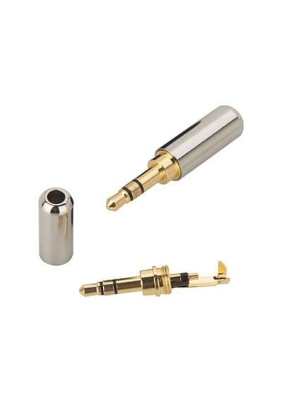 3.5Mm Stereo Jack Metal 3 Pin Stereo Erkek Konnektör 3 Boğumlu