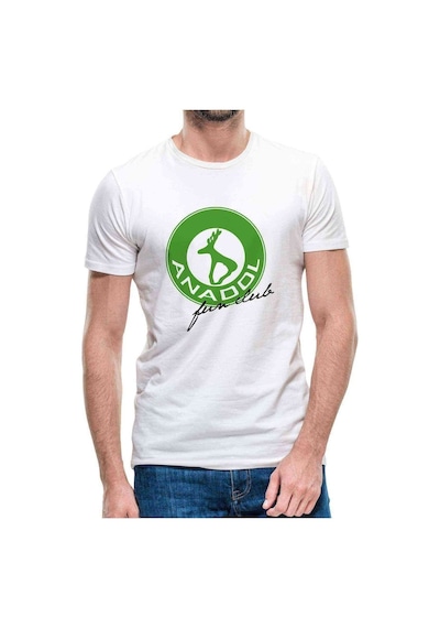 Anadol Fun Club Baskılı Beyaz Erkek Tshirt