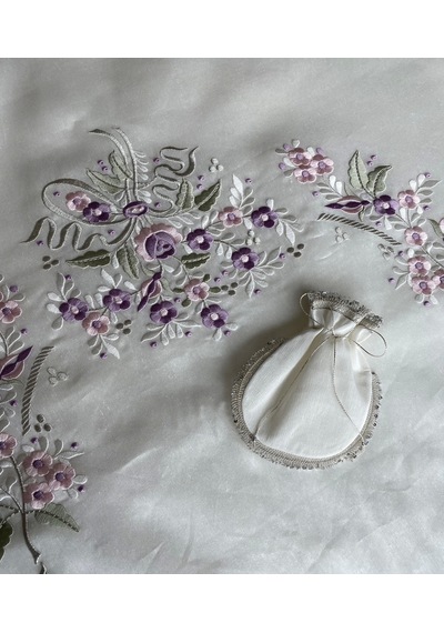Flower Garden İpek Seccade - Lila