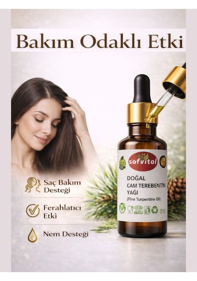 Safvital Çam Terebentin Yağı 20 Ml Saç Bakımına Uygun Bitkisel Yağ Yoğun Etkili Aromatik Bakım