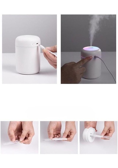 Buffer Usb Rengarenk Işıklı 300 Ml Ulrasonik Hava Nemlendirici Buhar Makinesi Ve Hava Aroma Difüzörü