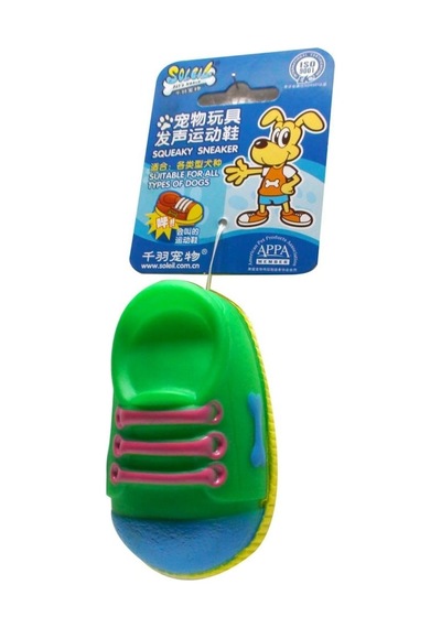 Soleil V9614 10 CM Plastik Öten Ayakkabı Köpek Oyuncağı Çok Renkli
