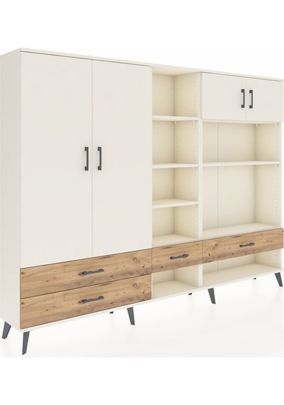 Arges Dolap 12 Raflı 4 Çekmeceli 4 Kapaklı 220x30x163 Aytaşı-ayta Aytaşı-aytaşı/çam Arges Dolap 12 Raflı 4 Çekmeceli 4 Kapaklı 220x30x163 Aytaşı-ayta Aytaşı-aytaşı/çam
