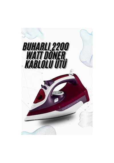Buharlı Kablolu Ütü 2200 Watt Kireçlenme Önleyici Şok Buharlı Yeni Nesil - Lisinya