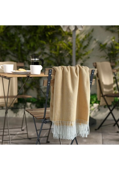 Ikea Holmvı Polar Koltuk Örtüsü Tek Kişilik 120 X 160 Cm Açık Sarı