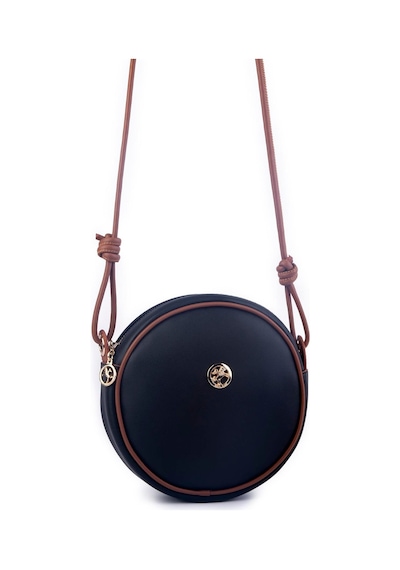 Nas Bag Kadın Yuvarlak Oval Yazlık Moda Çanta Siyah Taba Luna Siyah - Taba